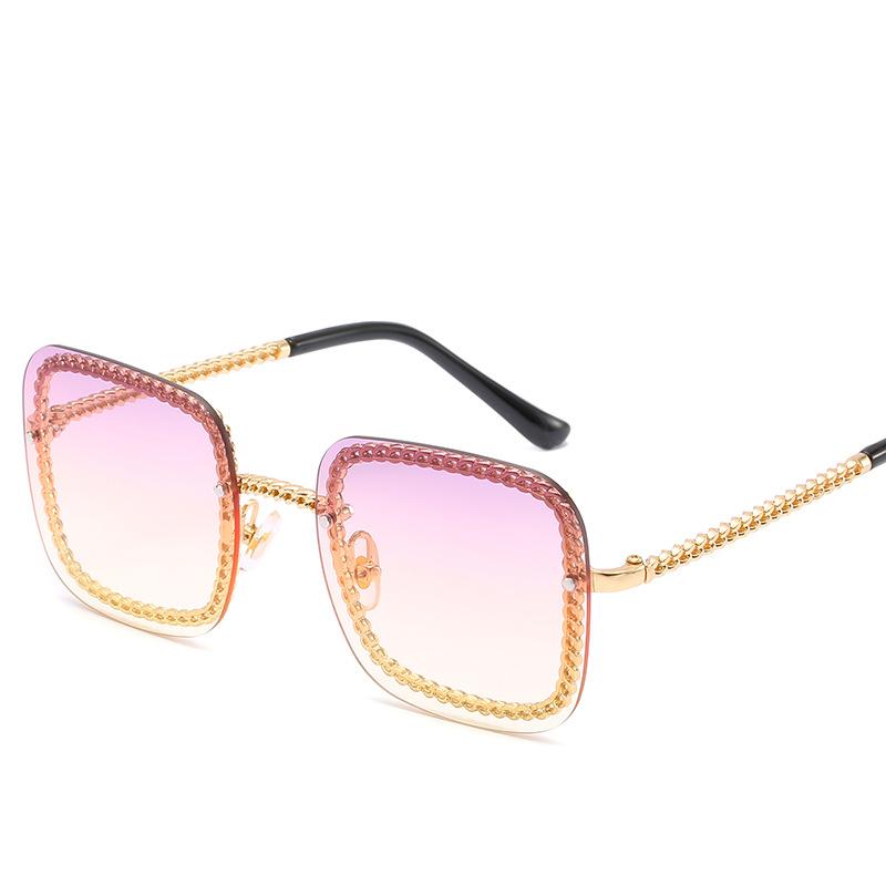 JYL Sunglasses Ladies Cross Border Uv Protection Oversized Oval Use 5545 A-16988 баклажановый
