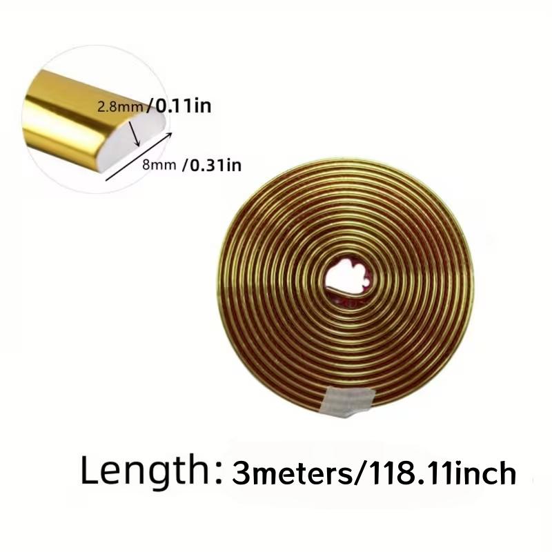 1PC 3meters 3meters/118.11in mirror frame decorative strip, featuring a mirror effect decorative strip, removable