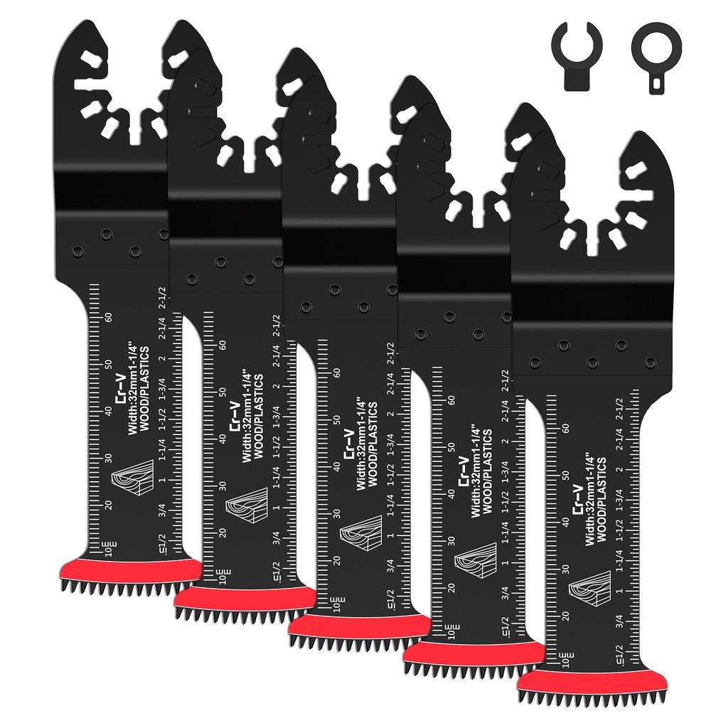 5Pcs Oscillating Blade Saw Blades Multi Tool Multipurpose Stable Arc Edge Oscillating Tools Multifunctional Cutting Wood Plastic