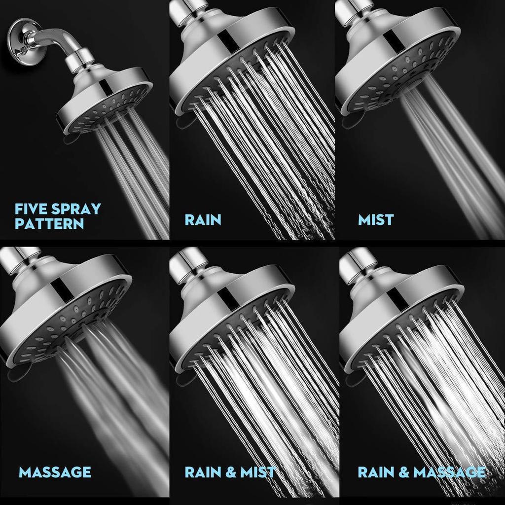 CUPC 4" Concealed Top Five-Function Water-Saving Shower Head Set for Hotel and Home