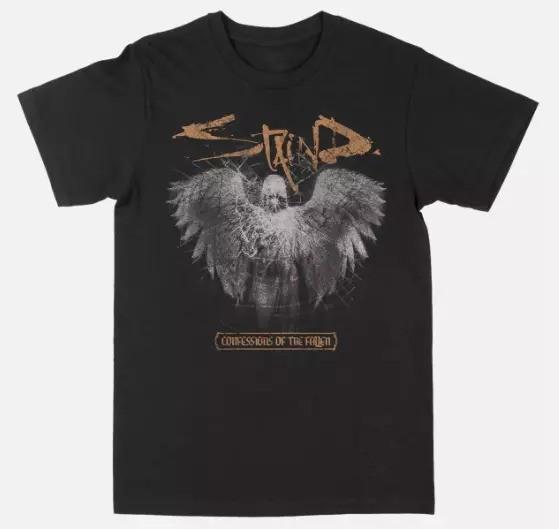 Confessions of the Fallen Staind Band Black T-Shirt Cotton S разноцветный