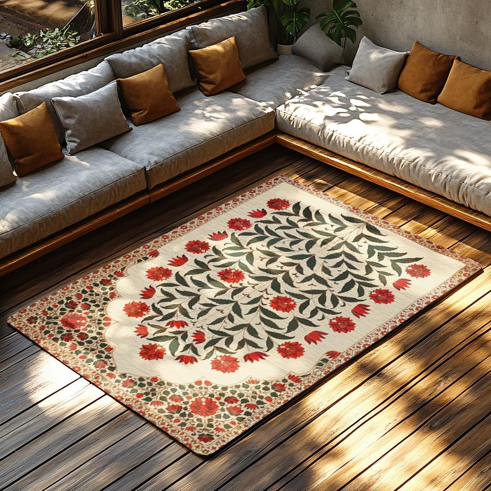 Vintage Persian Carpet Doormat Washable Area Rug Entryway Floor Mat Home Decor Traditional Oriental Pattern Indoor Outdoor Rug G