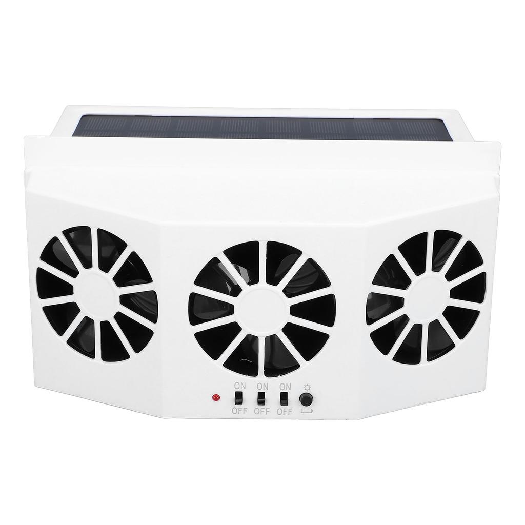 Car Exhaust Fan Solar Powered 3 Fans Ventilation Cooling Odor and Humidity Removal Auto Ventilator