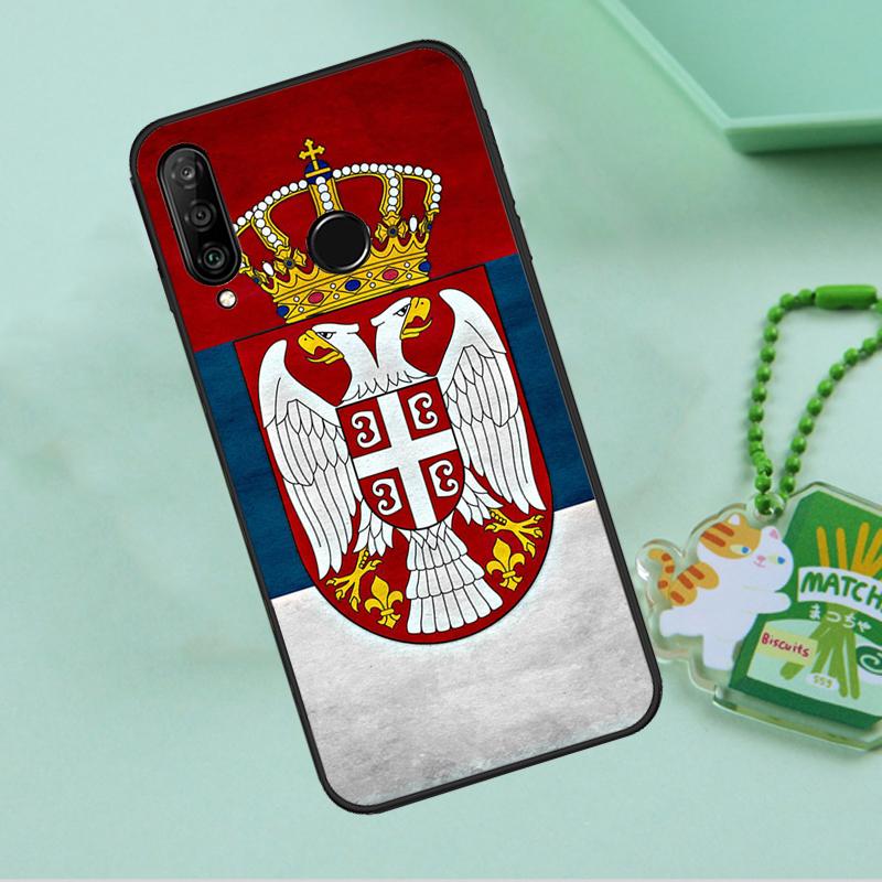 Serbia Flag For Huawei Nova Y90 Y70 Y60 Y61 Y91 Y72 9 10 SE 12i 12s 11i 5T P60 Pro P20 P30 P40 Lite Case