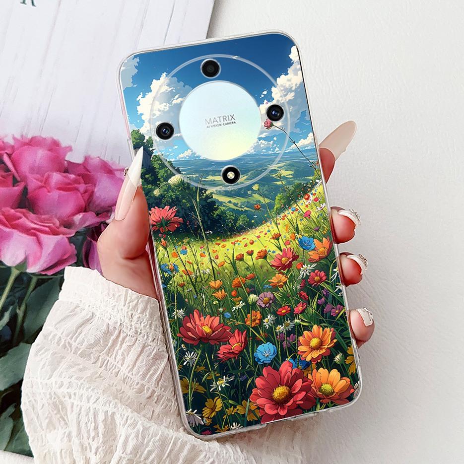 For Honor X9a Case Magic5 Lite Popular Luxury Painted Cover Soft Slim Phone Case For Honor Magic 5 Lite HonorX9a Back Cover Bags
