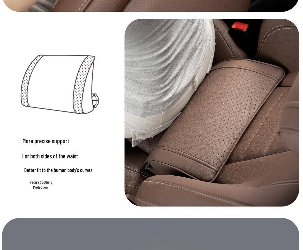 Car Neck Protection Pillow Headrest—Compatible with Maybach, BMW, Tesla; Lumbar Support, Seat Backrest