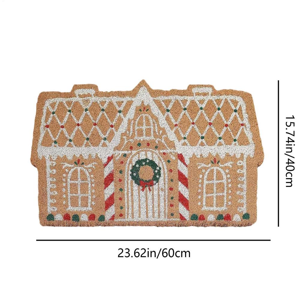 Christmas Outdoor Floor Mat For Front Door Holiday Door Mat Christmas Decor Non-Slip Winter Mat Holiday Decorations Doormat