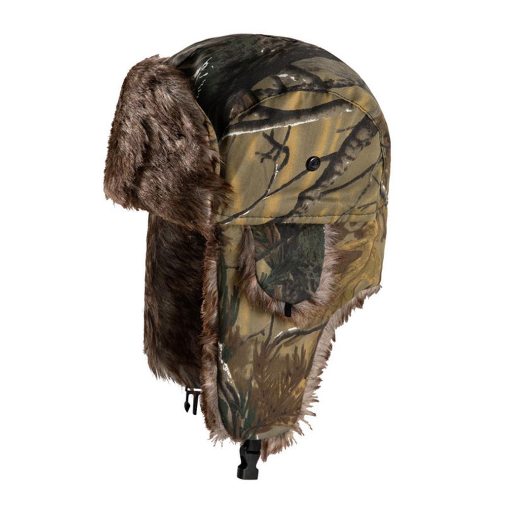 Camouflage Hunting, Unisex, Warm Winter Windproof Ski With Ear, Suitable For Cold .