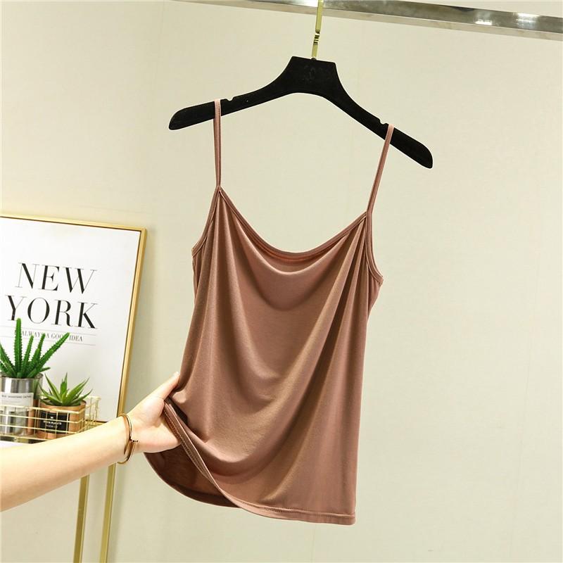 Modal Sling Women, Summer Cold Solid Color Vest Women, Thin Can Be Worn Outside Japanese Inner Bottom Top