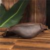 Cowhide Men's Waist Bag Genuine Leather Shoulder Chest Fashionable Soft Trendy Sports