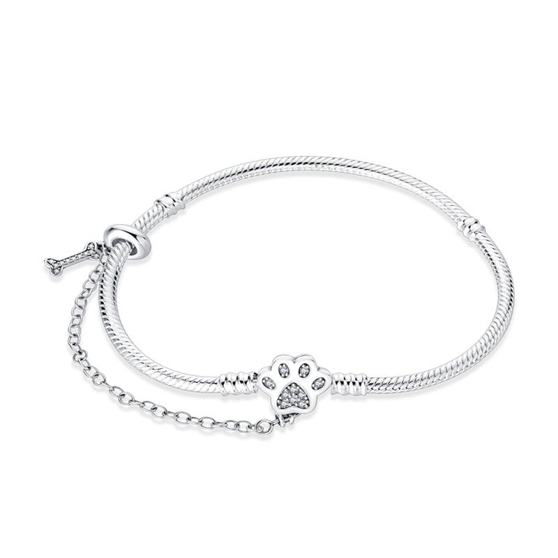 925 Silver Bracelet 21cm Making Snake Chain Match Charms Bracelet Fit European Authentic Charm Bracelet for Women Gift