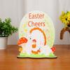 Kids Gift Cartoon Easter Bunny Decor Colorful Standing Bunny Eggs Decor Handmade Wooden Rabbit Ornaments Festival Decor