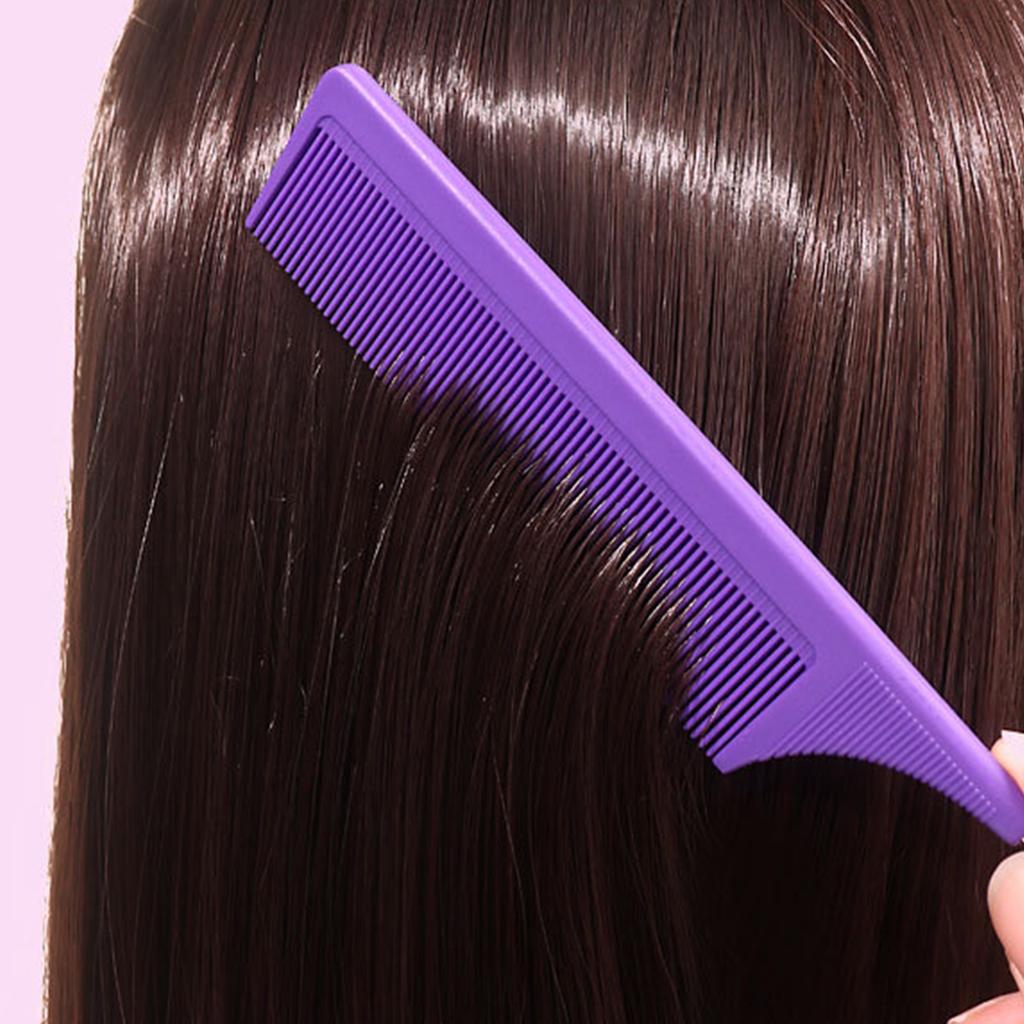 7 Pieces Hair Styling Comb Hair Brush Set Nylon Teasing Hair Brush Rat Tail Comb with Duckbill Clips