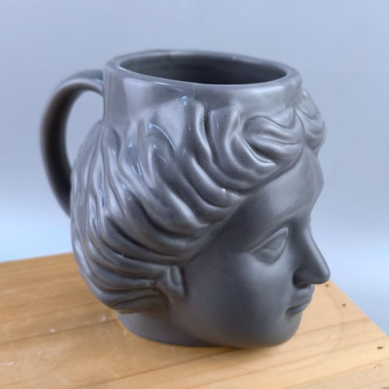 Character David Head Mug Venus Goddess Beer Mug Roman King Statue Ceramic Water Cup