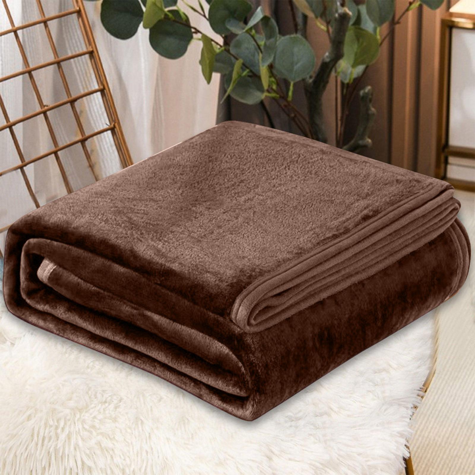 

Флисовые одеяла, односпальное одеяло для кровати, флисовое одеяло полного размера, теплые одеяла для зимы, уютное одеяло для плеч и колен, размер одеяла One Size кофейный