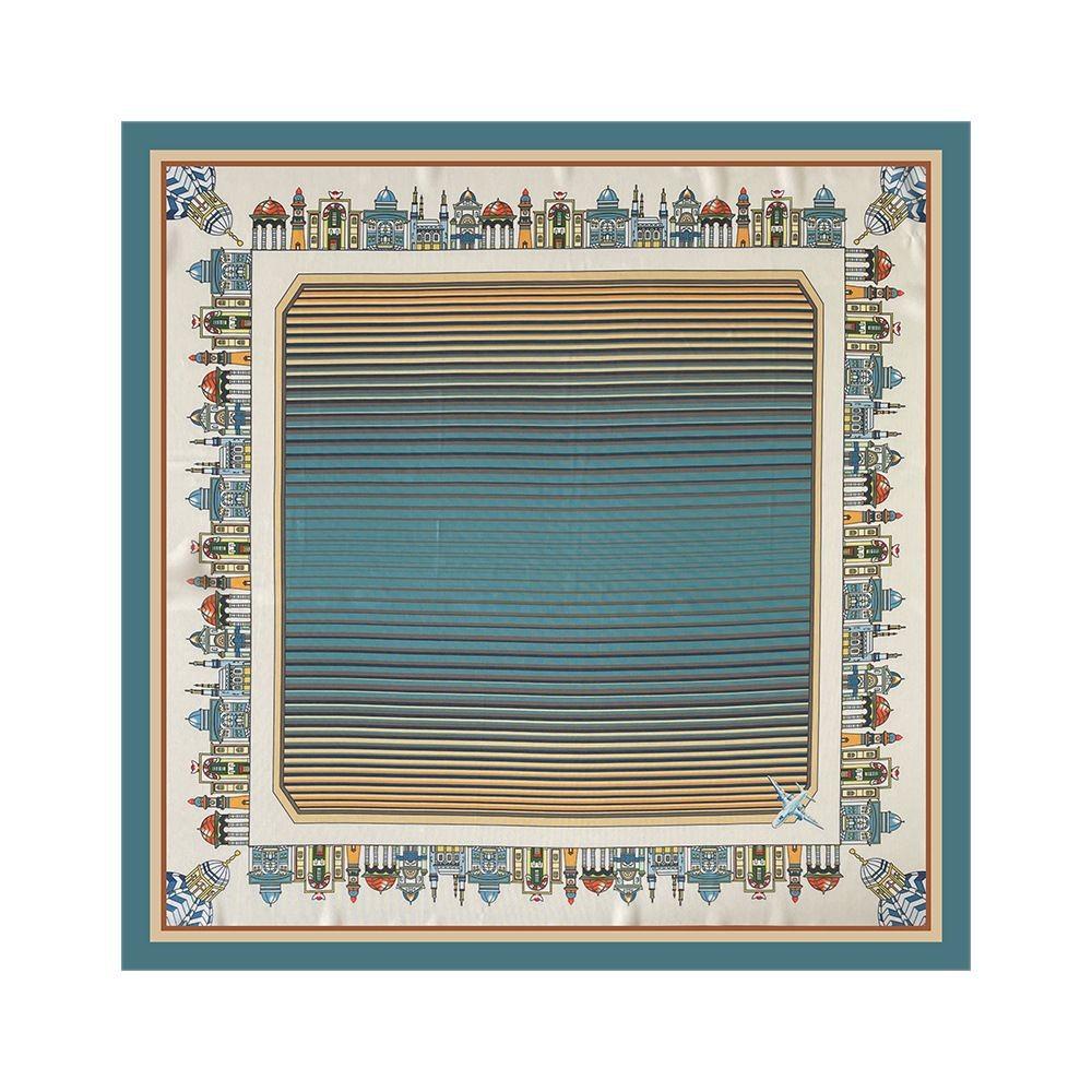 Frühlings- und Sommerseidenschals Neuer Retro-Modischer Imitationsseiden-Quadratischer Schal Vielseitiger Bedruckter Schal Dekorativer Leichter Luxus-Design-Schal