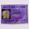SpongeBob Milkshake License Plate Cartoon Brooch Badge