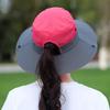 Sommer Damen Outdoor Sonnenhut Zopfloch Fischerhut Sonnenschutz Sonnenhut atmungsaktiv Bergsteigerhut Eltern-Kind-Modell
