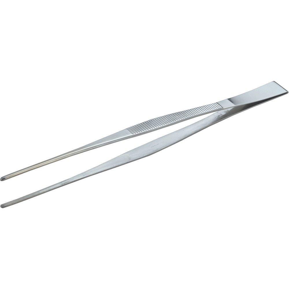 

TRUSCO Stainless Steel with Straight Serrated Tweezers, 300mm, Edges, TSP-39