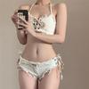 Spicy European & American Denim Bikini: Sexy Summer Two-Piece for Women with Tie-Up Detail