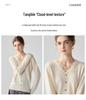 Lekasha Women's Cashmere Knitted Lace Sweater with Loose Elegant Collar