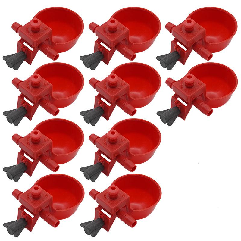 5/10sets Chicken Water Bowl Hens Quail Birds Drinking Bowls Water for Chicken Coop Chick Nipple Drinkers Poultry Farm Animal