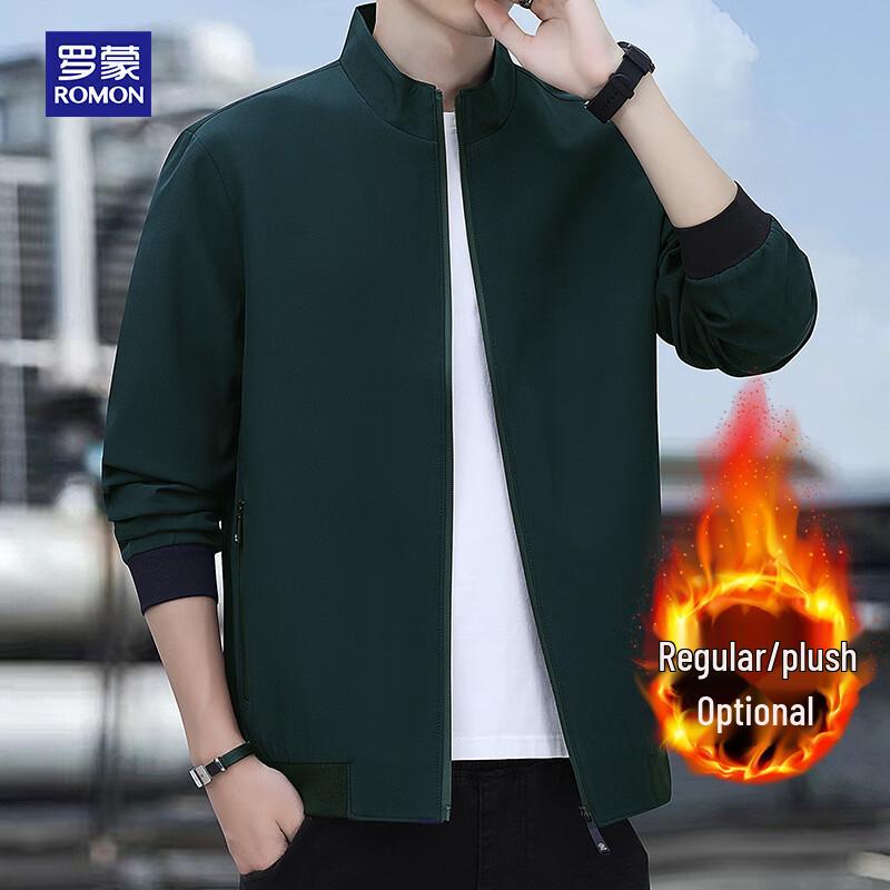 ROMON Men's Stand-Collar Business Casual Jacket