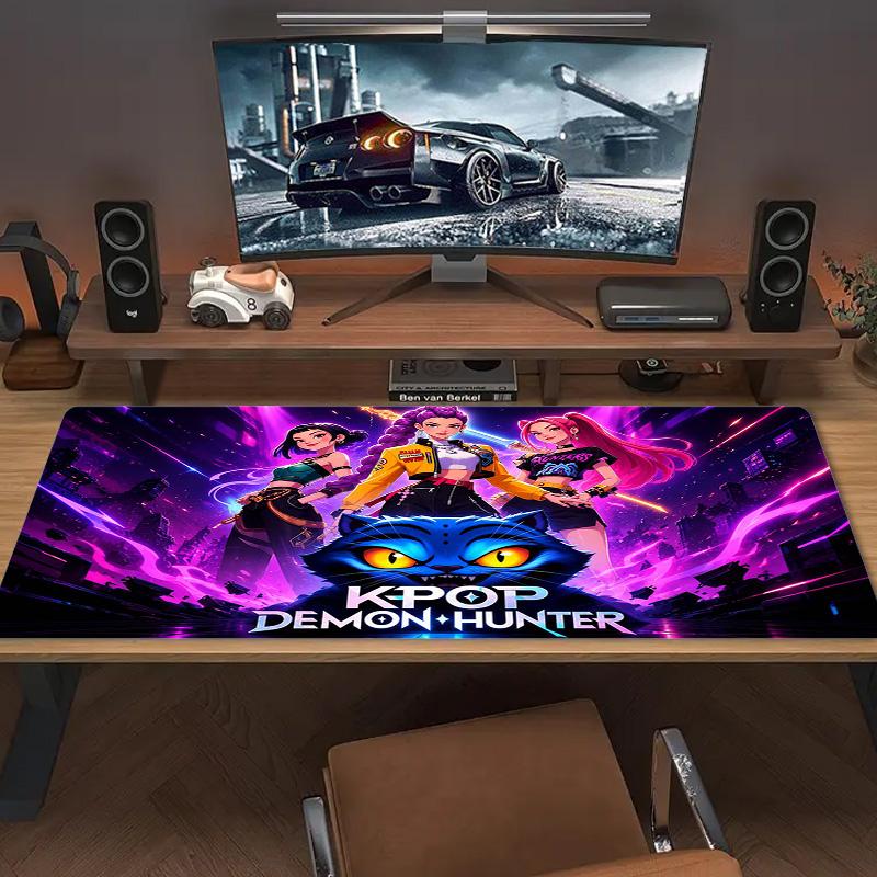 Cacciatori di Demoni Kpop Colore Tappetino Mouse Grande Tavolo da Gioco Cuscino Antiscivolo Laptop Tablet Tappetino Mouse Grande Tappetino XXL Mini PC Tappetino da Gioco Con Bordo Lock