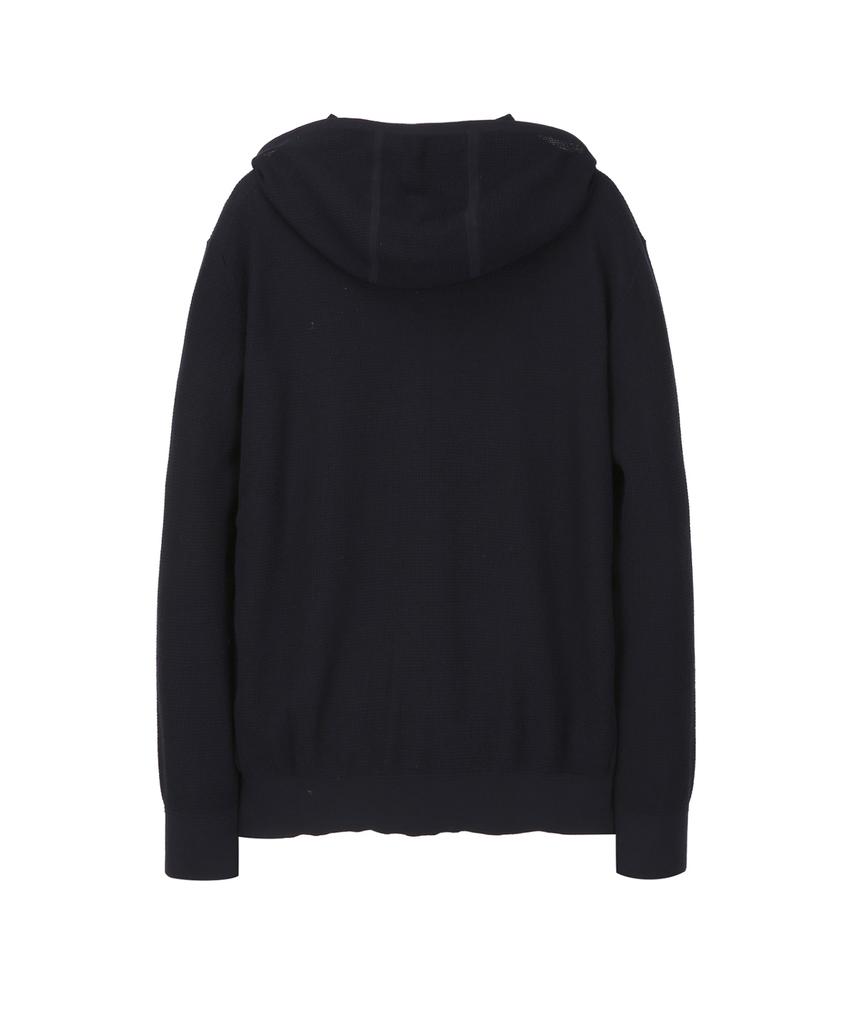 Jilseutyueoteunyuyogmaen Cotton Strong Knit Zip-Up Cardigan - Dark Navy (Jnsw6B505N3)
