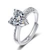 Copper Ring Heart For Women Cassic Wedding Jewelry Engagement Bands Fine Zircon Fashion Gift Party High Quality