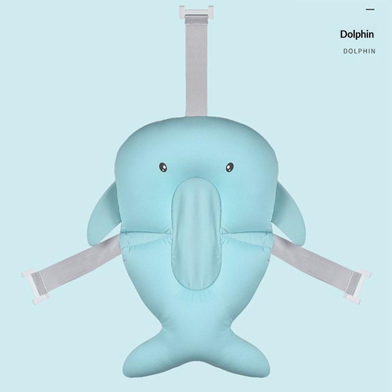 Baby Bath Seat Support Mat Infant Anti-Slip Soft Comfort Body Cushion Foldable Baby Bath Tub Pad Chair Newborn Bathtub Pillow