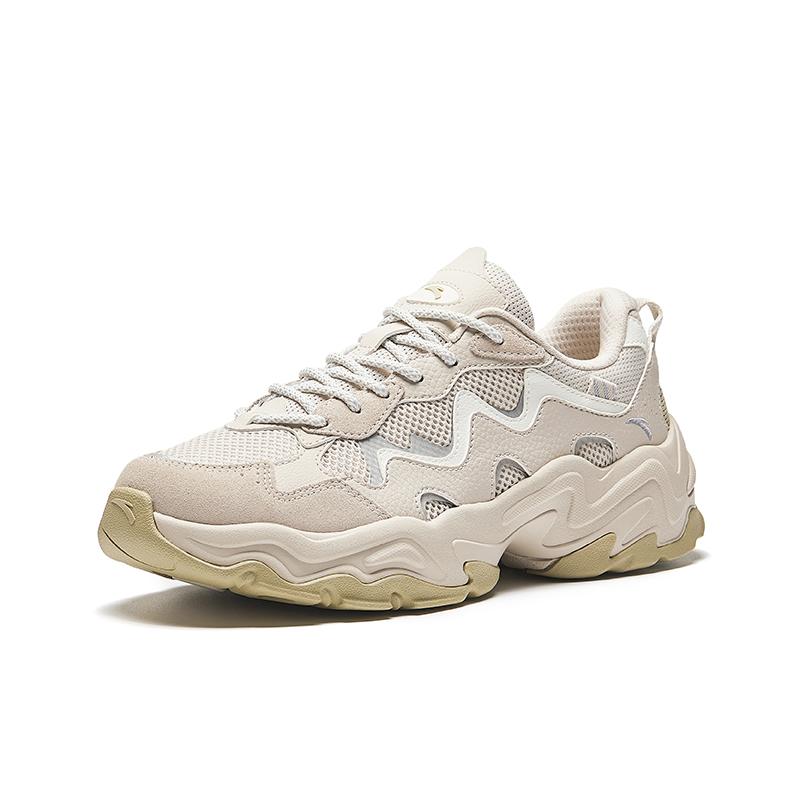 Anta Star Light 2 Comfortable Breathable Shock Absorbing Durable Low Top Dad Shoes Men sneakers Ivory-White 912438837-1