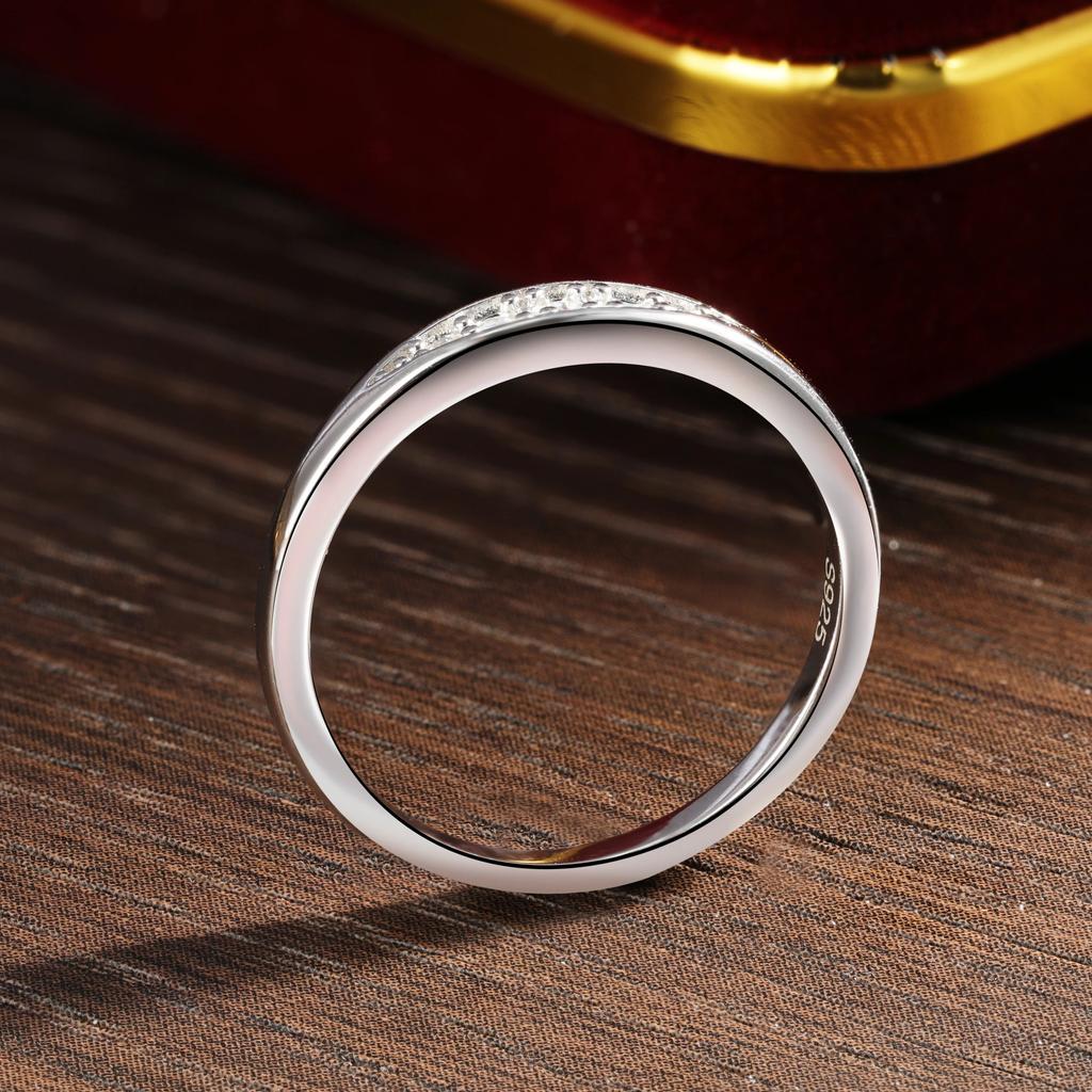 D kolor VVS1 wszystkie pierścionki Moissanite dla kobiet certyfikat GRA laboratorium diamentowy ślub zaręczynowy 925 srebrny pierścionek