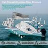 0101200611 Heavy Duty Transom Mount with Spray Sheild Compatible 4Pin, 8Pin 12Pin Watercraft Parts Transducer - Silver