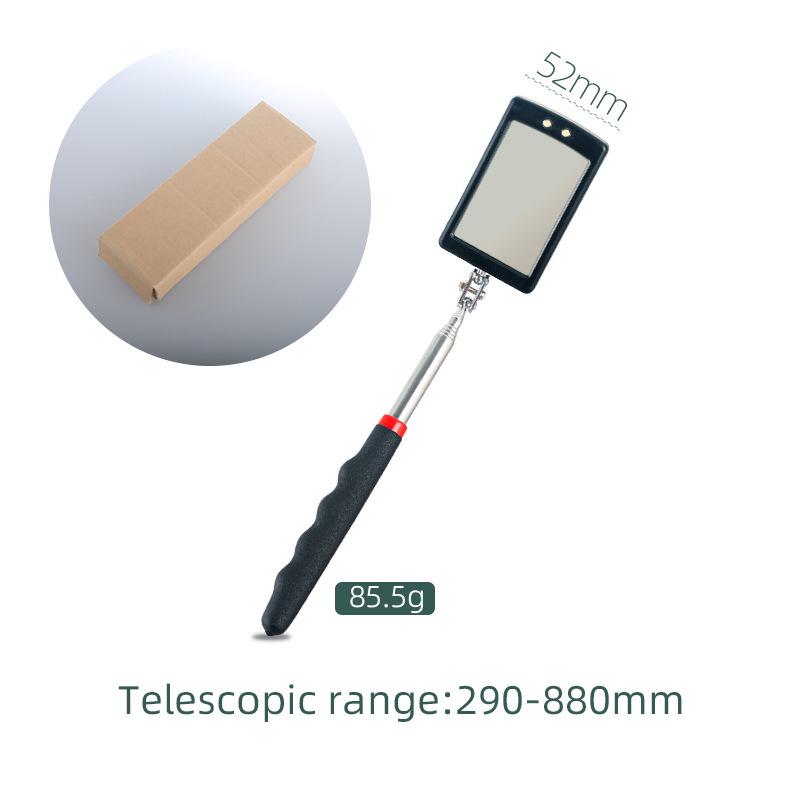 1.5 lb Telescopic Magnetic Pickup Tool with Light, Strong Magnet, Extendable Round & Square Mirror, Auto Repair Flashlight Head