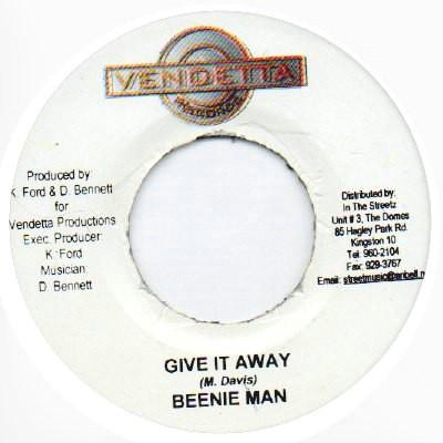 

7inch Record BEENIE MAN / HOLLOW POINT - Give It Away / Physically Fit NONE Vendetta Record Jamaica Reggae, Ska & Dub Used