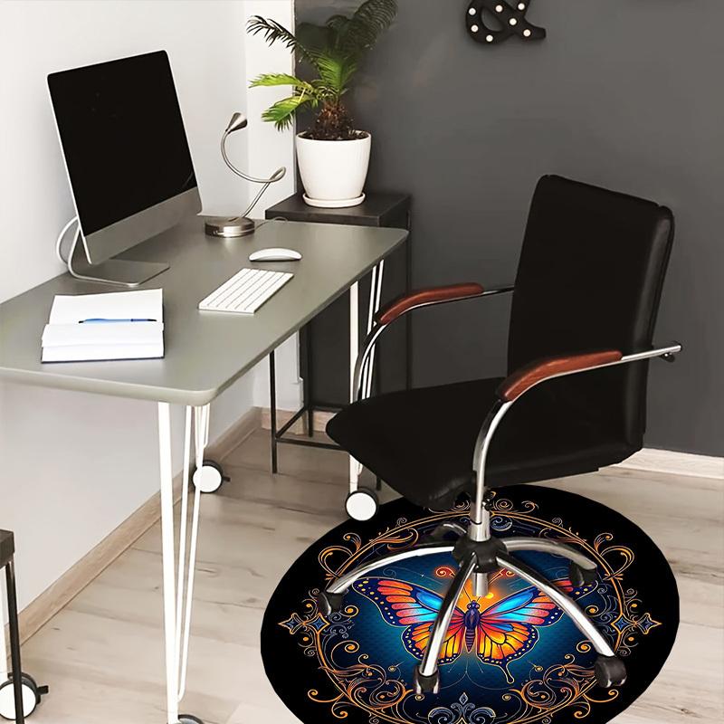 

1pc Enchanted Butterfly Mandala Round carpet, Perfect for Decorating Chairs, Living Rooms, Or Bedrooms, for Living Room.180 80cm by 80cm
