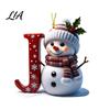Custom Christmas Tree Decorations 2D Snowman Ornaments, Personalized Letter Ornaments for Tree, Initial Ornament, Ornament DIY Hanging Xmas