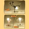 Shape Changeable Night Light Funny Sportsman Desk Lamp Button Versatile Battery