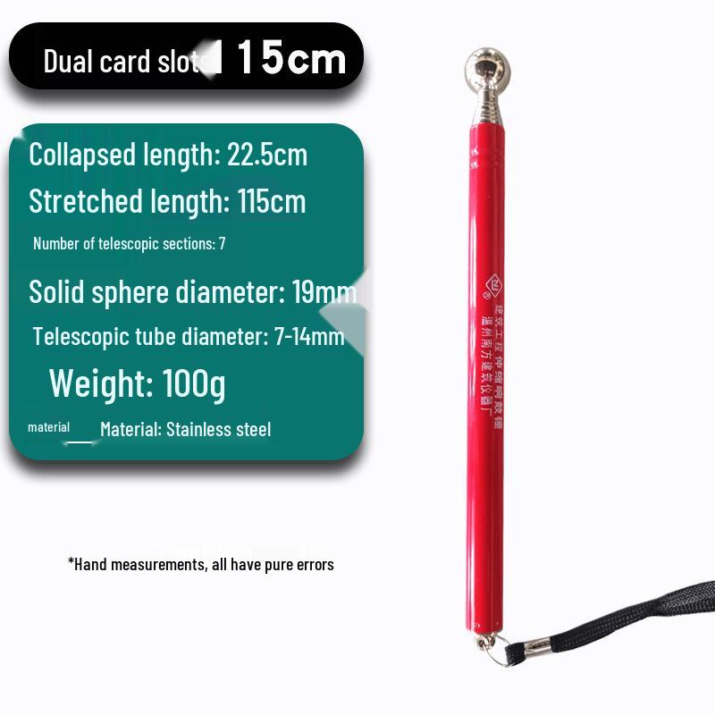 Telescopic Sound Hammer Tile Inspection Tool with Double Slot (98cm/115cm/128cm)