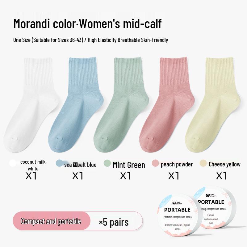 Unisex Disposable Travel Compression Socks - Sweat-Absorbing, Thin, and Portable, Ideal for Outdoor Activities and Business Trips.