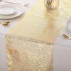 Gold Table Runner Metallic Glitter Table Cloths Runner Metallic Roll Rectangle for Birthday Wedding Home Christmas Table Decor