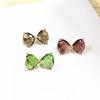 Vintage Crystal Bow Brooch - Elegant Formal Dress Pin for Women