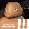 2Pc Car Styling Neck Pillowcase Leather Headrest Storage Cover For Seat FR Ibiza Altea Leon Cupra Alhambra Arosa Car Accessories I6