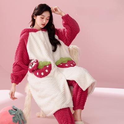 Winter New Pajamas Lovely Soft Warm Robe Comfortable Casual Velvet