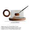 Coffee Mug with Saucer Glass Tea Cup for Restaurant Afternoon Tea Time Cafe