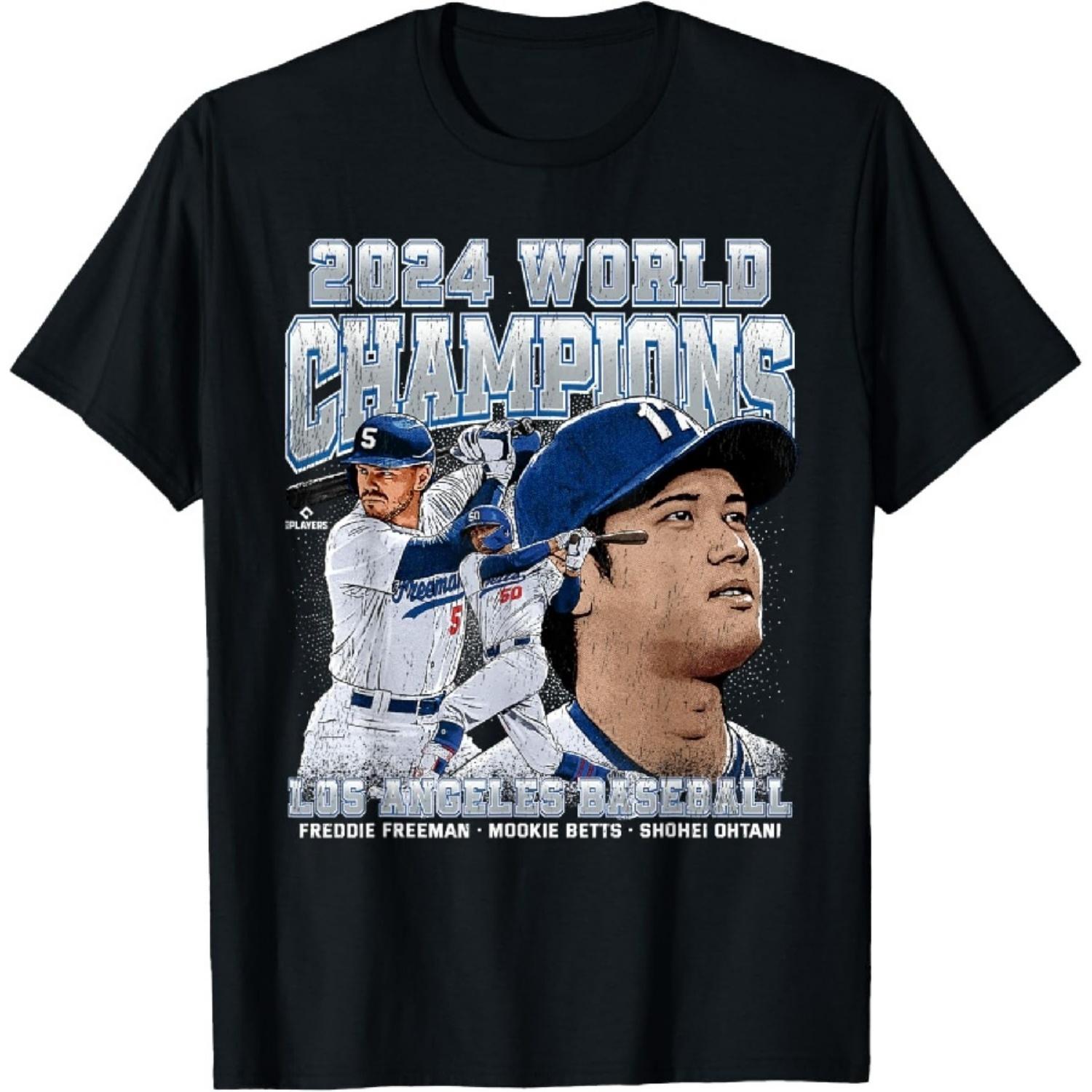 

2024 Los Angeles World Champions Ohtani, Freeman & Betts T-Shirt XXXXXL чорний