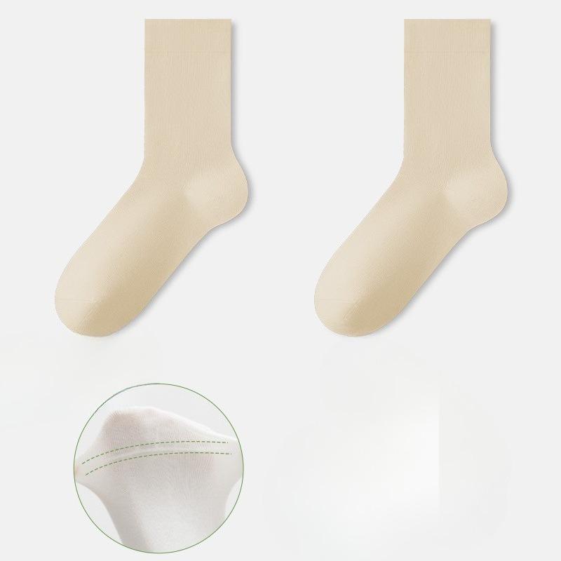 Female Spring and Autumn All Build Pure Cotton Boneless Moon Son In The Tube Pile Cotton Socks