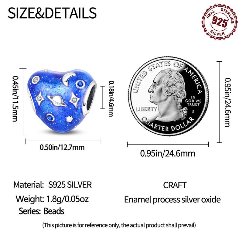 Charm Bead Charms Authentic copper Colored Heart Zircon Safety Chain Bead Charms Compatible With Bracelets Women Jewellery Diy Fine Gift Accessory