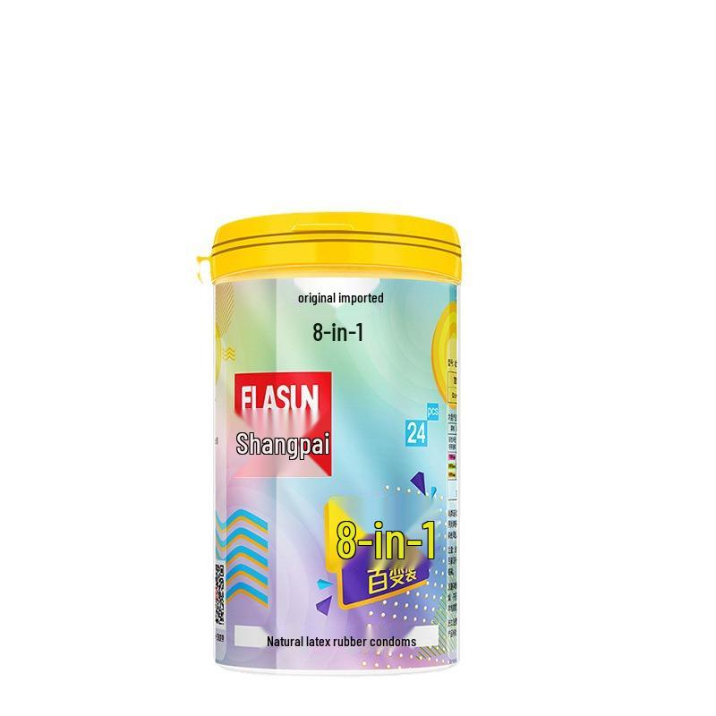 Shangpai Ultra-Refreshing Natural Thin Fruit-Flavored Condoms - 20 Count Jar for Family Planning